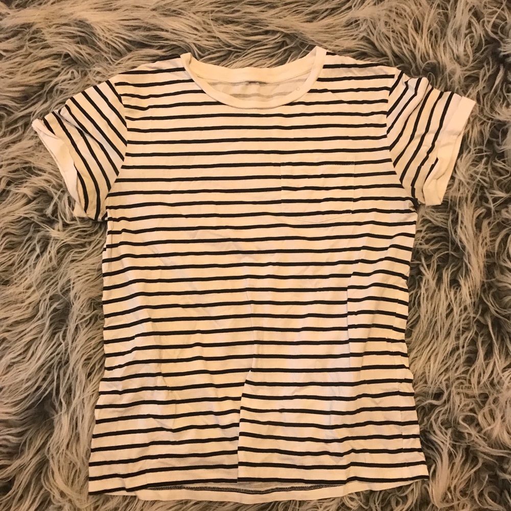 Striped Black and White Tee